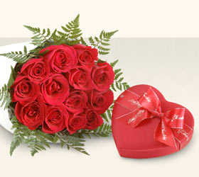  Ankara ergazi kaliteli taze ve ucuz �i�ekler  10 adet g�l ve kalp �ikolata