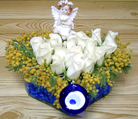 9 adet beyaz g�l oyuncak  Ankara �entepe internetten �i�ek sipari�i 