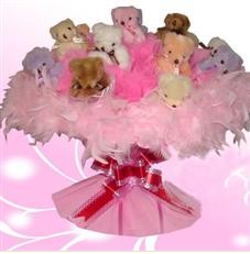 11 adet pelus ayicik buketi  Ankara gimat �i�ek sat��� 