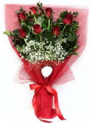 7 adet k�rm�z� g�lden buket tanzimi  Ankara cicek , cicekci 