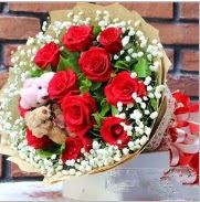 7 adet k�rm�z� g�l 2 adet 10 cm ay� buketi  Ankara varl�k mahallesi �i�ek sipari�i vermek 