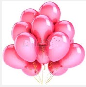 25 adet pembe u�an balon