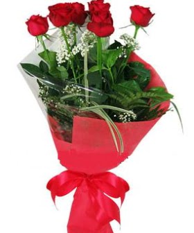 5 adet k�rm�z� g�lden buket  Ankara ergazi kaliteli taze ve ucuz �i�ekler 