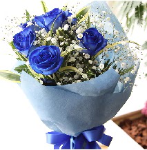 5 adet mavi g�lden buket �i�e�i  Ankara gimat �i�ek sat��� 