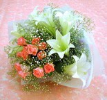  Ankara bat�kent �i�ek yolla  lilyum ve 7 adet g�l buket
