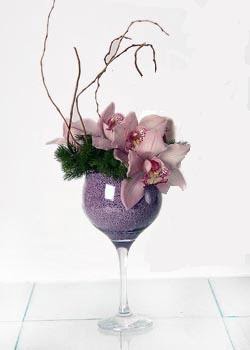  Ankara yenimahalle online iek gnderme sipari  cam ierisinde 3 adet kandil orkide
