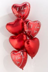  Ankara yenimahalle �nternetten �i�ek sipari�i  6 adet kirmizi folyo kalp u�an balon buketi