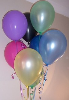 12 adet renkli uan balon demeti