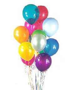 15 adet renkli latex u�an balon demeti