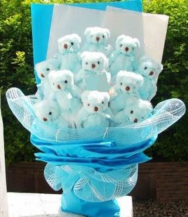 13 adet pelus ayiciktan g�rsel hediye buketi  Ankara karacakaya internetten �i�ek sat��� 