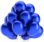 25 adet mavi u�an balon buketi