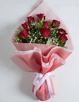 9 adet k�rm�z� g�lden buket  Ankara gimat �i�ek sat��� 