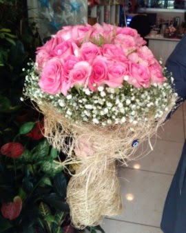 33 adet pembe g�l ni�an k�z isteme buketi  Ankara ostim �i�ek g�nderme sitemiz g�venlidir 
