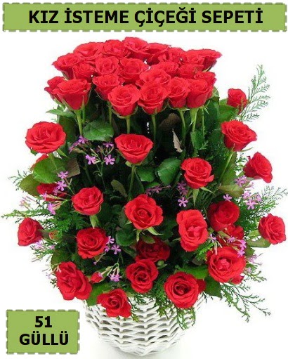 51 ADET KIRMIZI G�LDEN KIZ �STEME SEPET�  Ankara bat�kent �i�ek yolla 