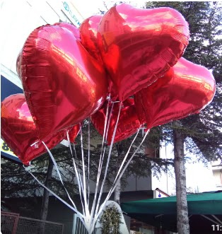 8 adet folyo kalp u�an balon  Ankara demetevler ucuz �i�ek g�nder 