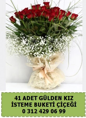 41 k�rm�z� g�lden k�z isteme �i�e�i buketi  Ankara ostim �i�ek g�nderme sitemiz g�venlidir w