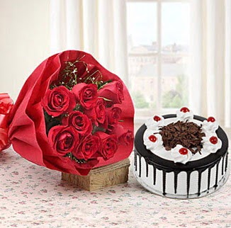12 adet k�rm�z� g�l 4 ki�ilik ya� pasta  Ankara etimesgut �i�ek , �i�ek�i , �i�ek�ilik 