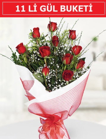 11 adet k�rm�z� g�l buketi A�k budur  Ankara ostim �i�ek g�nderme sitemiz g�venlidir 