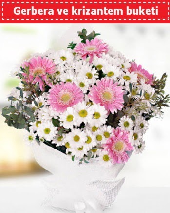 Papatya ve Gerbera Buketi  Ankara etimesgut �i�ek , �i�ek�i , �i�ek�ilik 