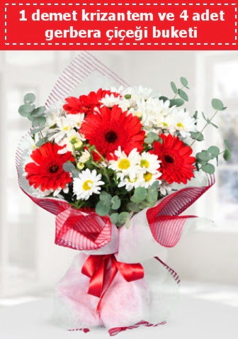 Krizantem ve Gerbera Buketi  Ankara laleg�l �i�ek sipari�i sitesi 